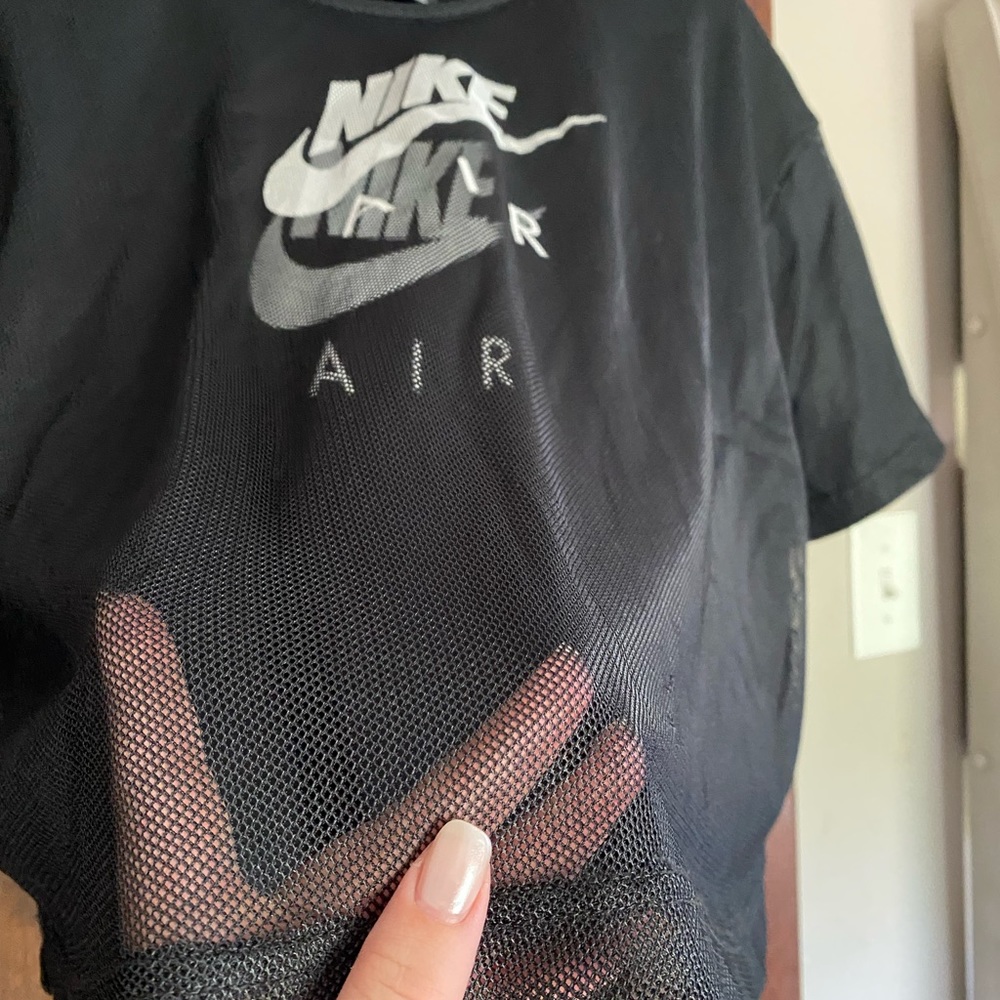 Nike Vintage Crop Top - mesh over cotton. Size XL